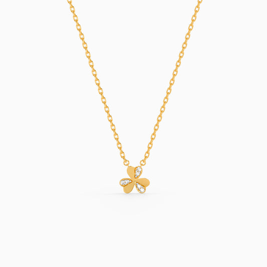 Gold Lumi Fleur Lab Grown Diamond Necklace