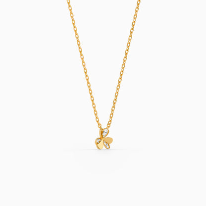 Gold Lumi Fleur Lab Grown Diamond Necklace