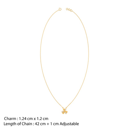 Gold Lumi Fleur Lab Grown Diamond Necklace