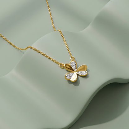 Gold Lumi Fleur Lab Grown Diamond Necklace