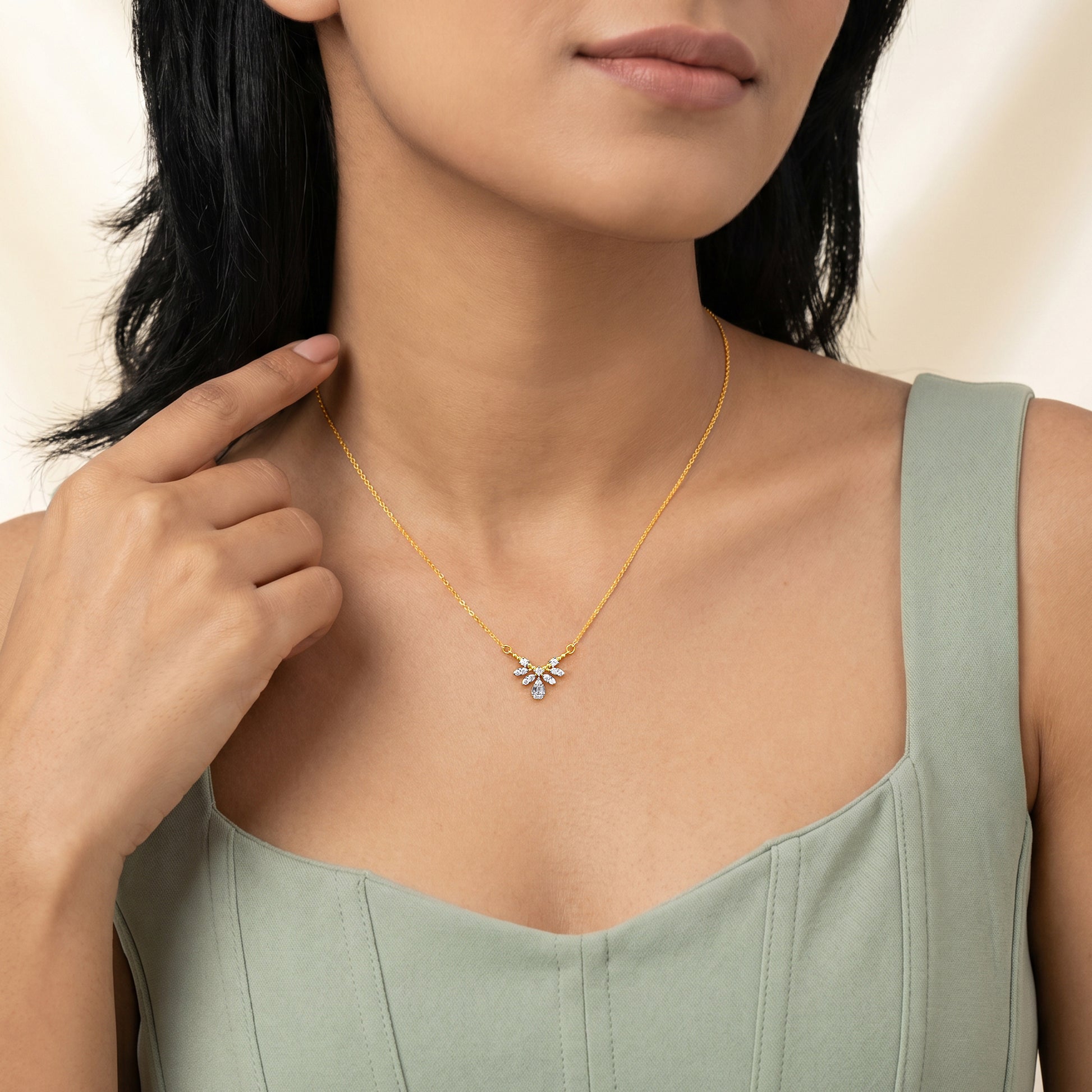Gold Luxe Sparkle Lab Grown Diamond Necklace