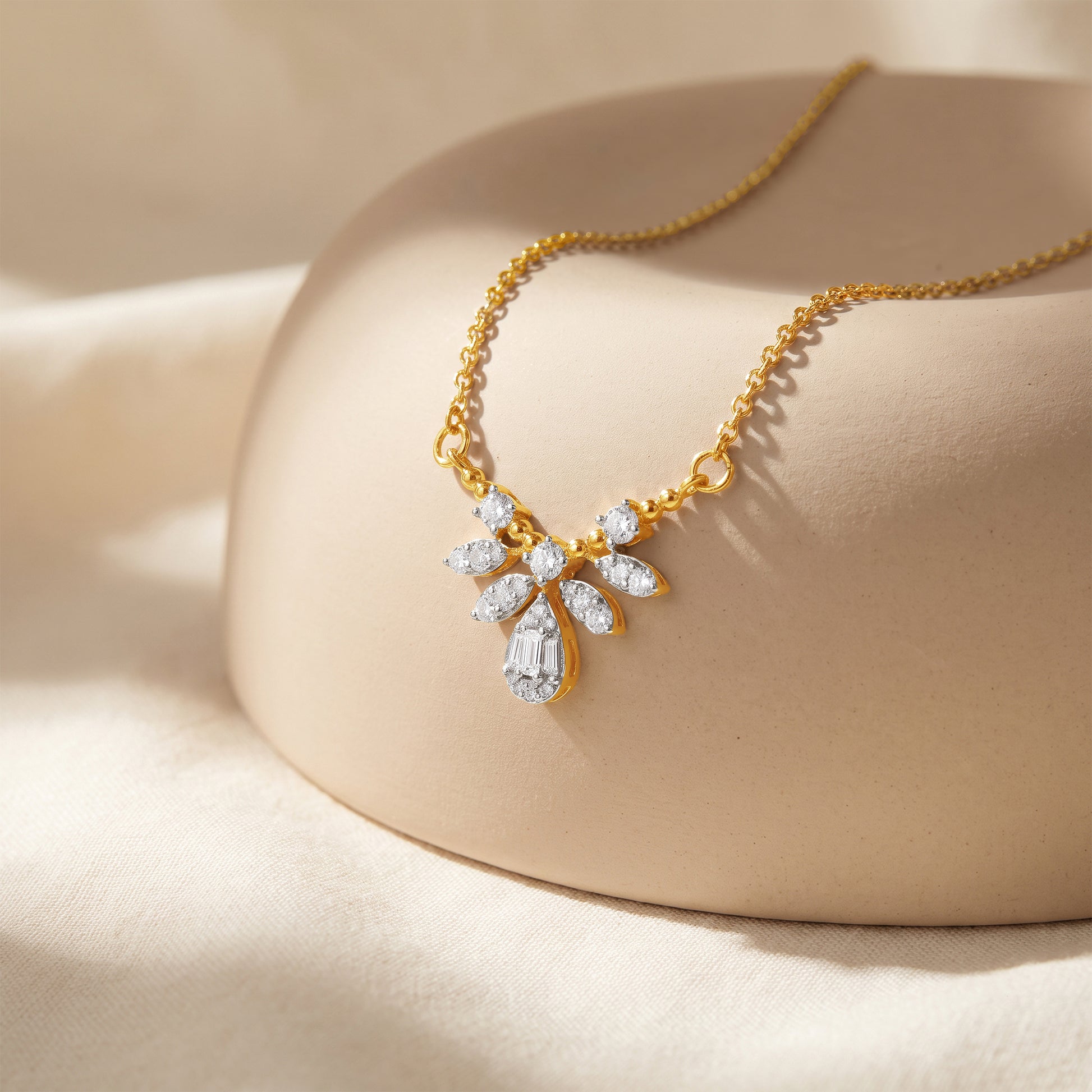 Gold Luxe Sparkle Lab Grown Diamond Necklace