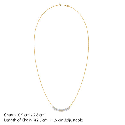 Gold Nocturne Noir Lab grown Diamond Necklace
