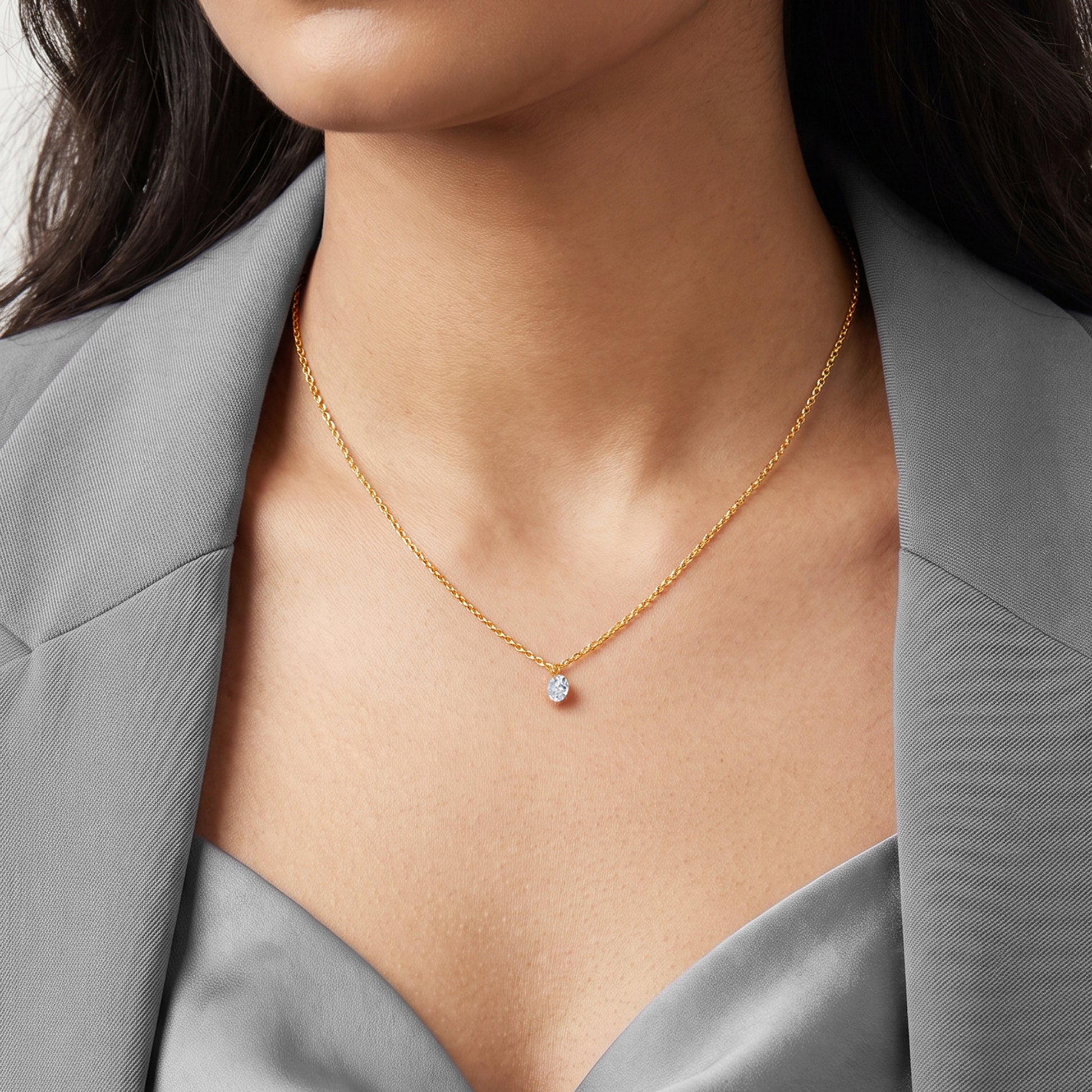 Gold Elarielle Lab Grown Diamond Necklace