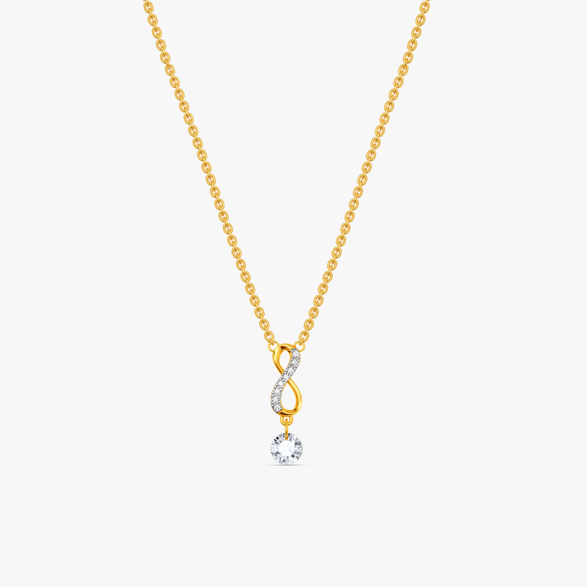 Gold Infinite Drip Lab Grown Diamond Necklace