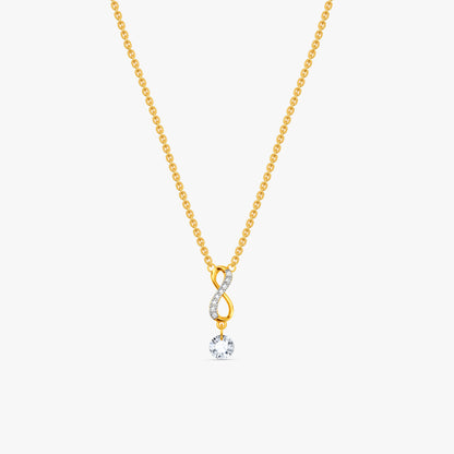Gold Infinite Drip Lab Grown Diamond Necklace