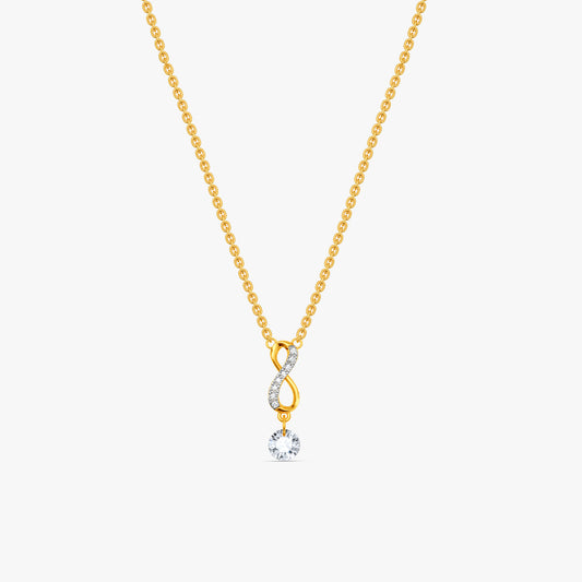 Gold Infinite Drip Lab Grown Diamond Necklace