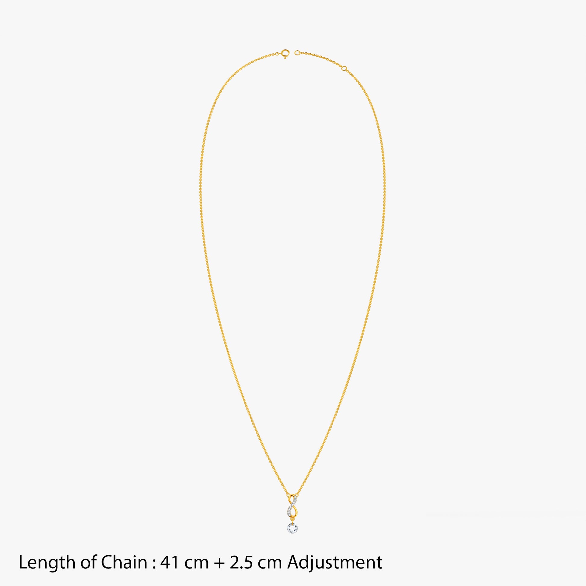Gold Infinite Drip Lab Grown Diamond Necklace