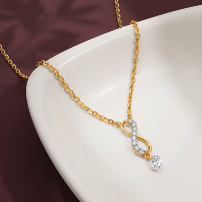 Gold Infinite Drip Lab Grown Diamond Necklace