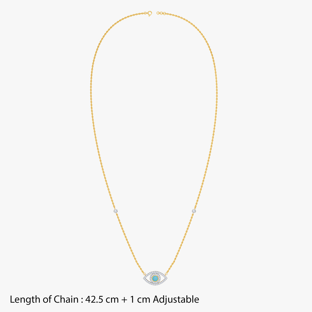Gold Amara Evil Eye Lab Grown Diamond Necklace