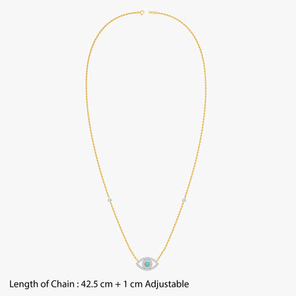 Gold Amara Evil Eye Lab Grown Diamond Necklace