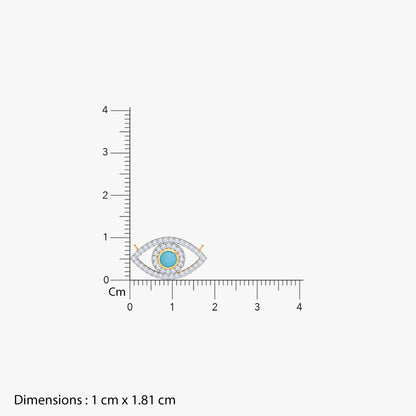 Gold Amara Evil Eye Lab Grown Diamond Necklace
