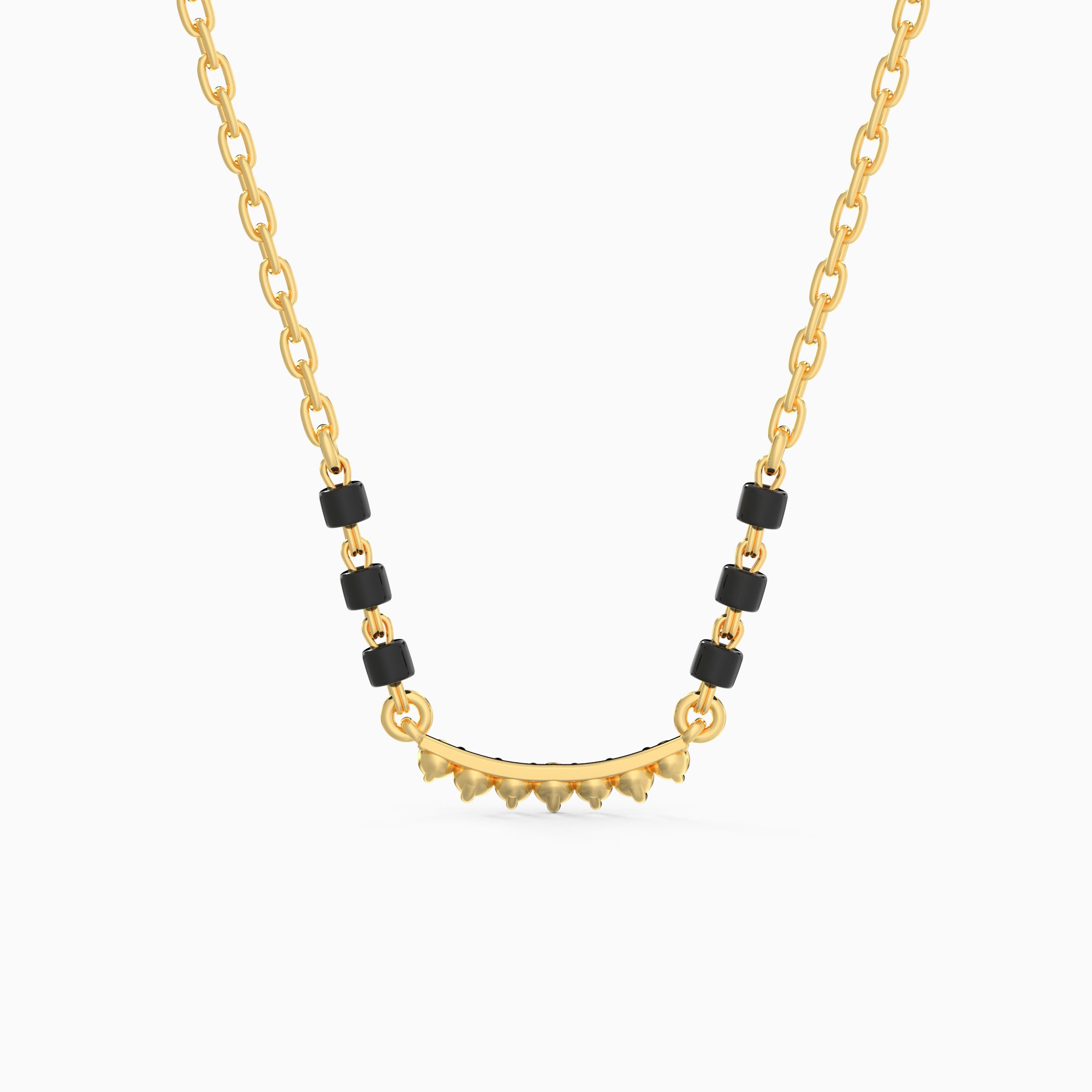 Gold Classic Brilliant Diamond Mangalsutra - view 6