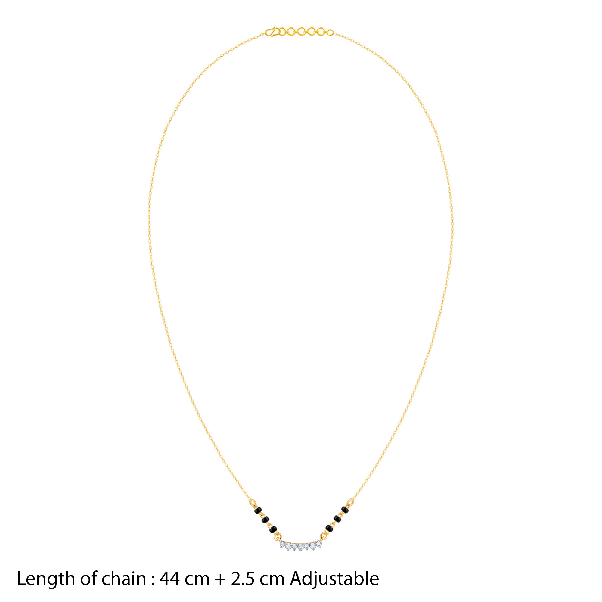 Gold Classic Brilliant Diamond Mangalsutra - view 8