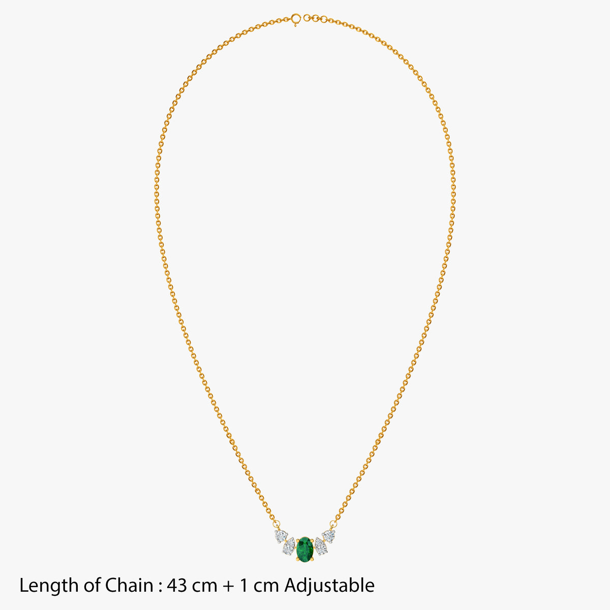 Gold Zohra Lab Grown Diamond Necklace