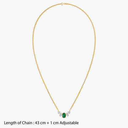 Gold Zohra Lab Grown Diamond Necklace