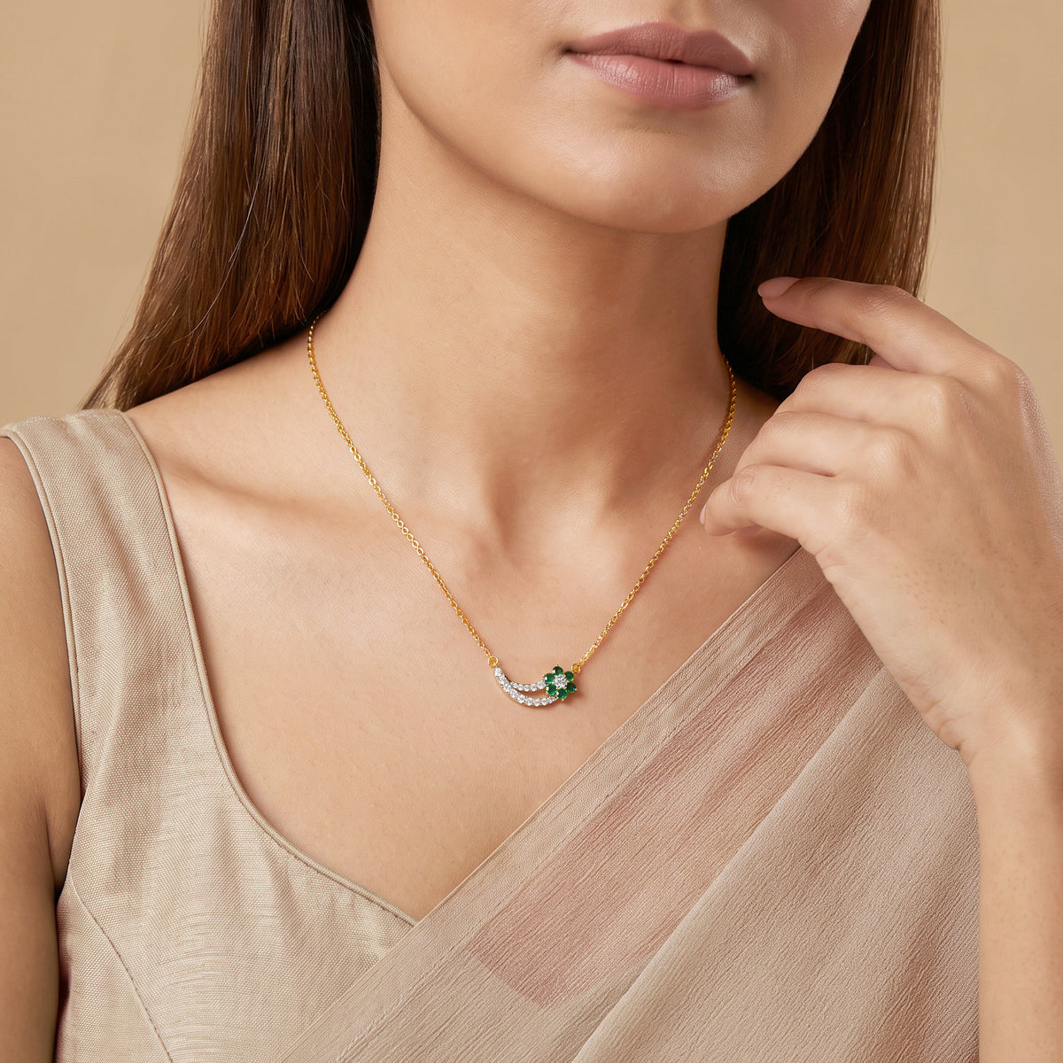 Gold Bahaar Lab Grown Diamond Necklace