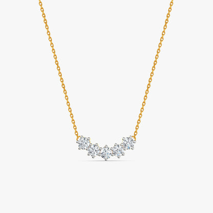 Gold Row of Shine Lab Grown Diamond Necklace