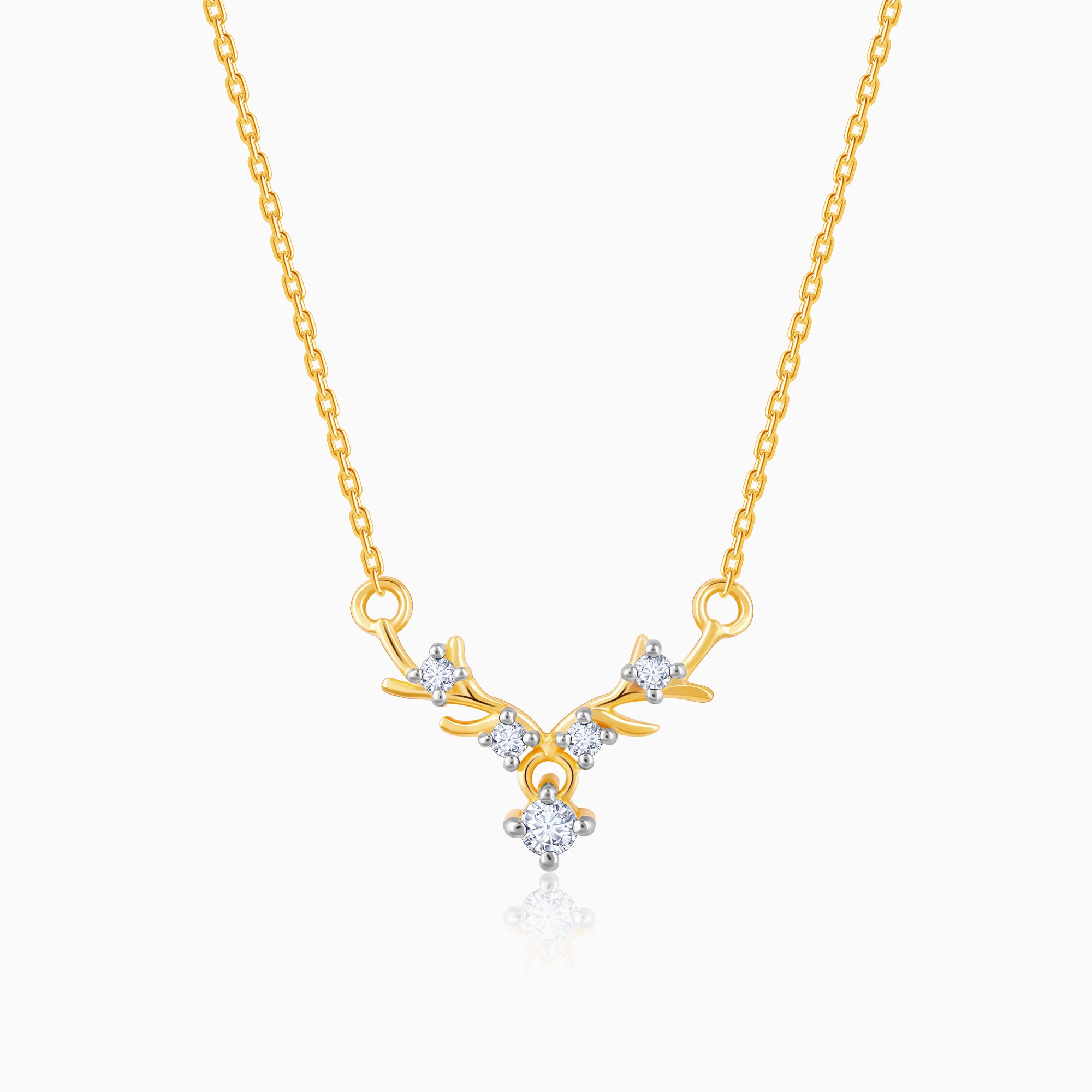 Gold Dearest Deer Diamond Necklace - Image 1