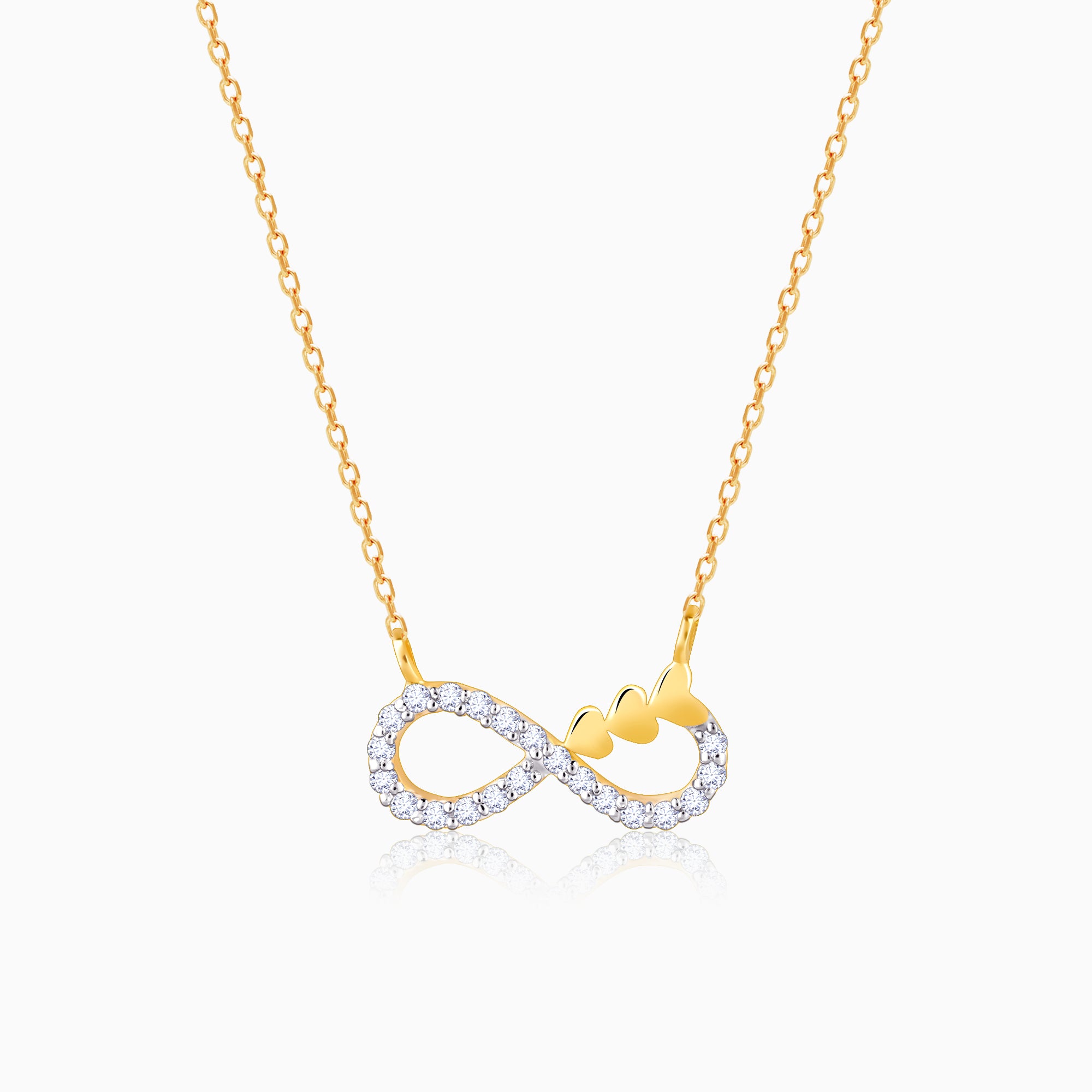 Gold Infinity Grace Lab Grown Diamond Necklace - Image 1