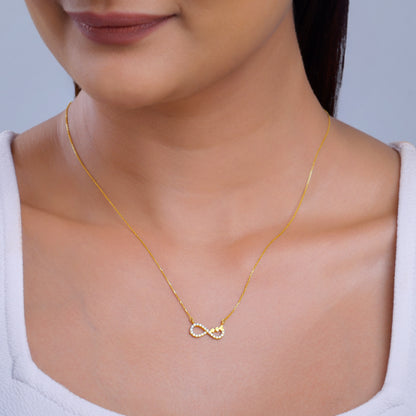 Gold Infinity Grace Lab Grown Diamond Necklace