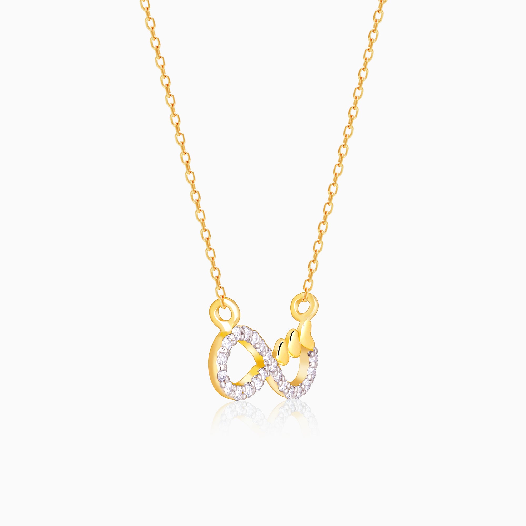 Gold Infinity Grace Lab Grown Diamond Necklace - view 4