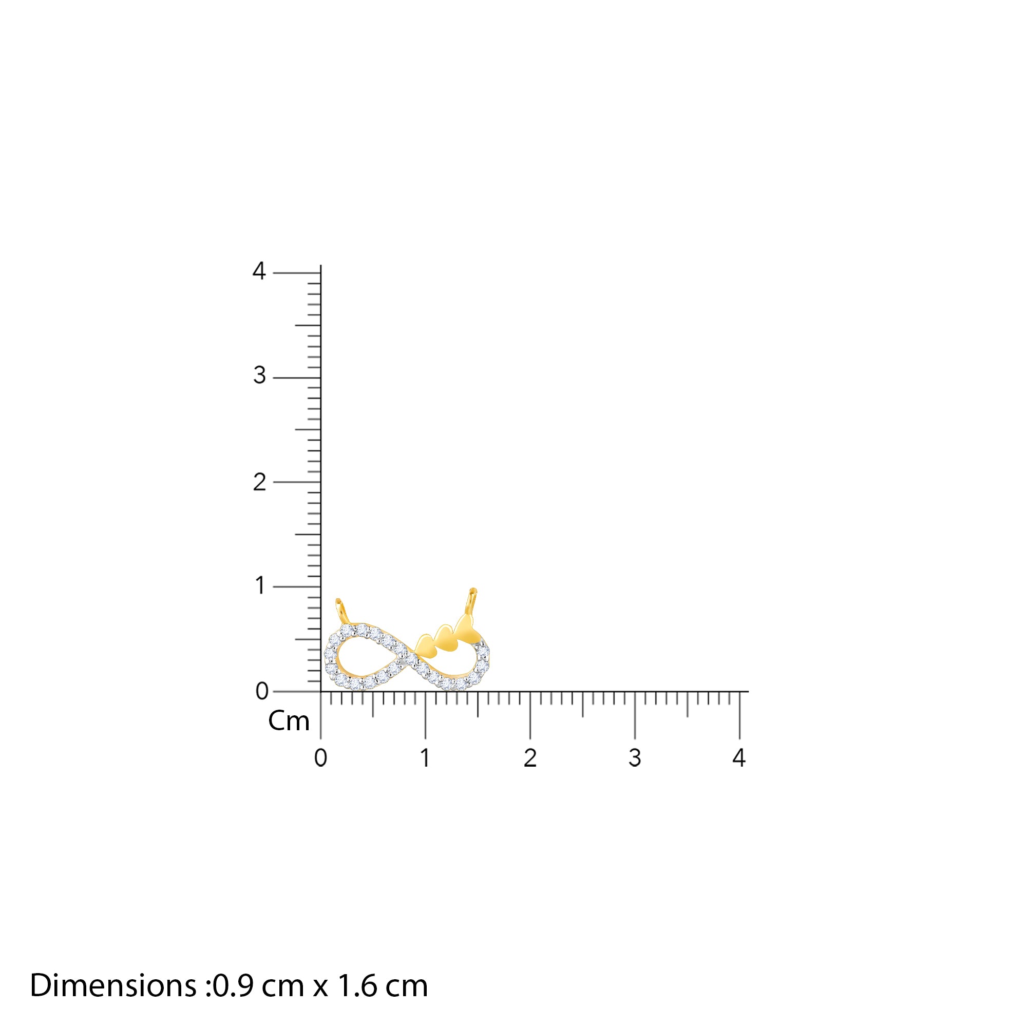 Gold Infinity Grace Lab Grown Diamond Necklace - view 7