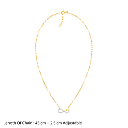 Gold Infinity Grace Lab Grown Diamond Necklace