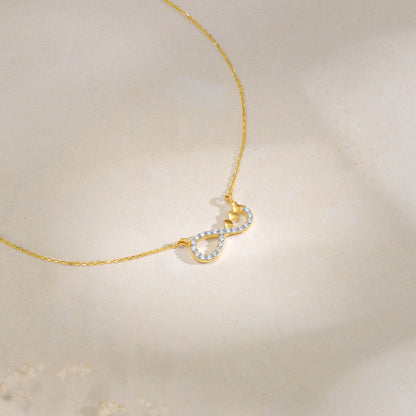 Gold Infinity Grace Lab Grown Diamond Necklace