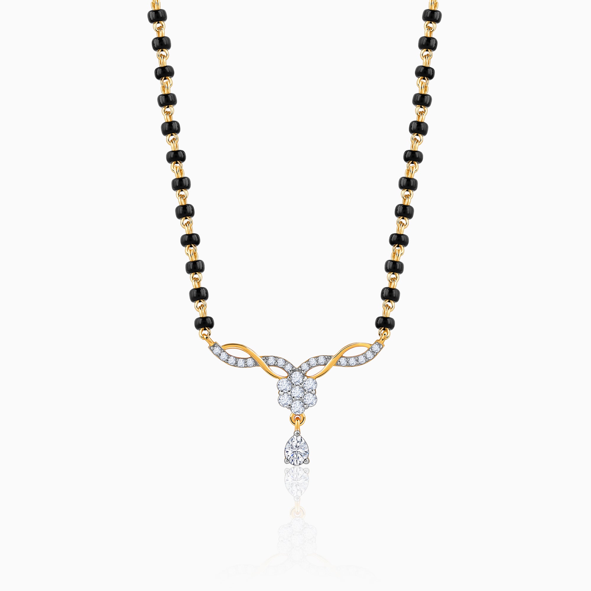Gold Sutra Lab Grown Diamond Mangalsutra - Image 1