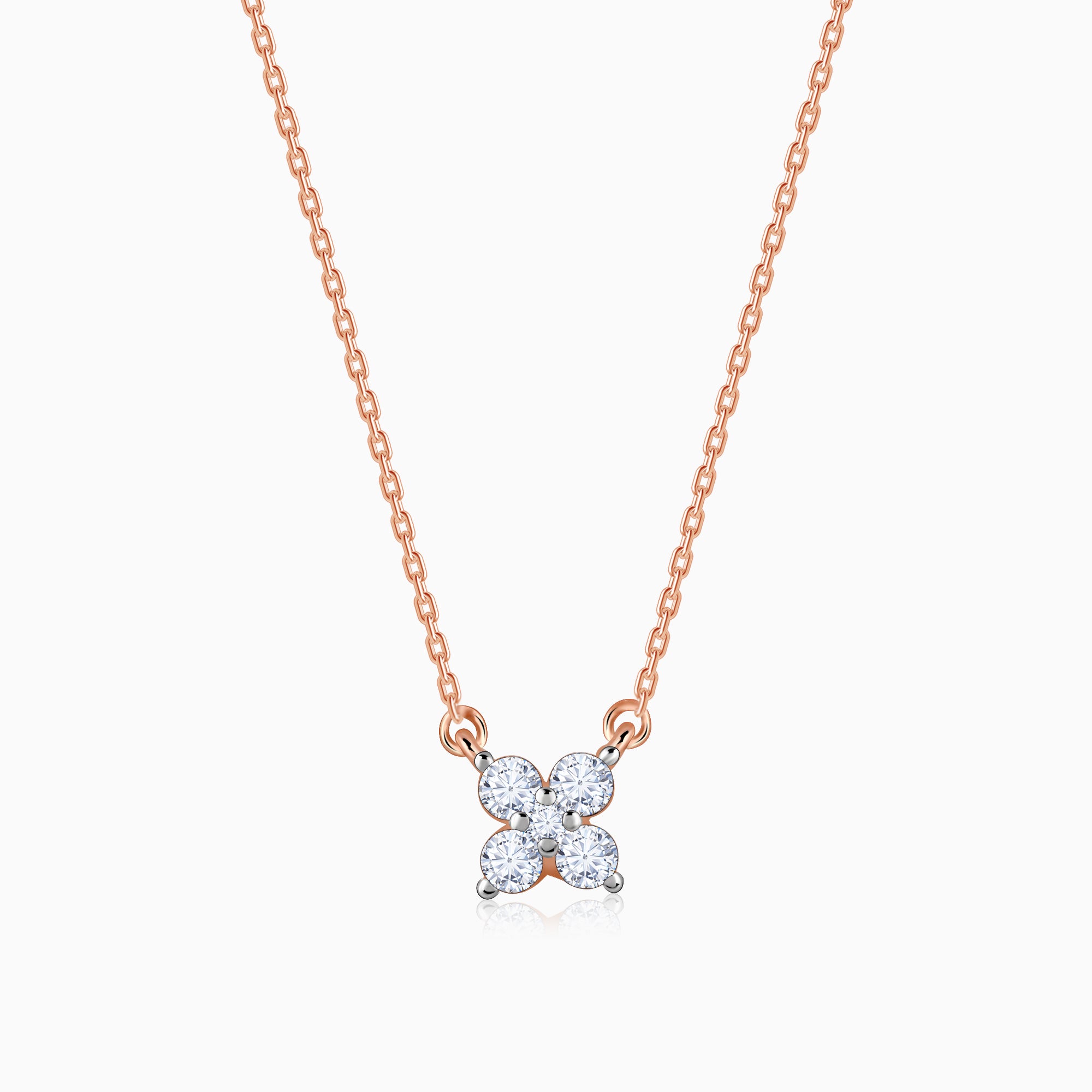 Rose Gold Amorette Diamond Necklace - Image 1