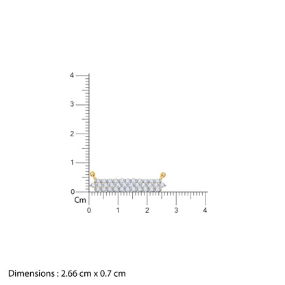 Gold Sparkling Line Lab Grown Diamond Necklace