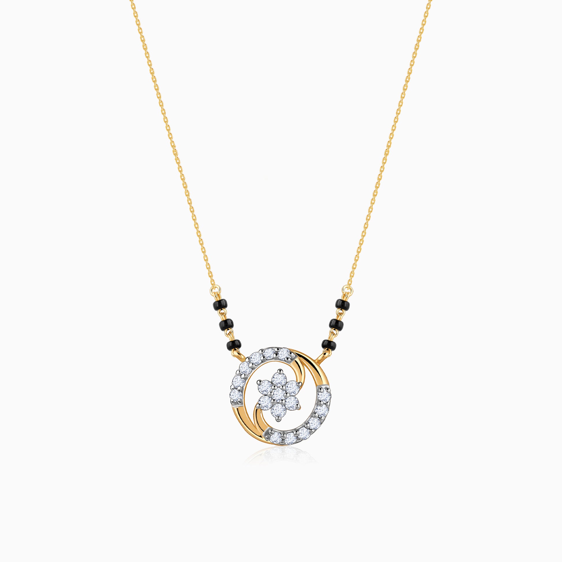 Buy Gold Sanya Diamond Mangalsutra Online – Heer by GIVA