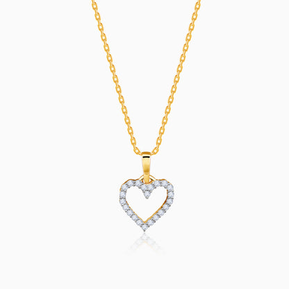 Gold Lovely Heart Lab Grown Diamond Pendant