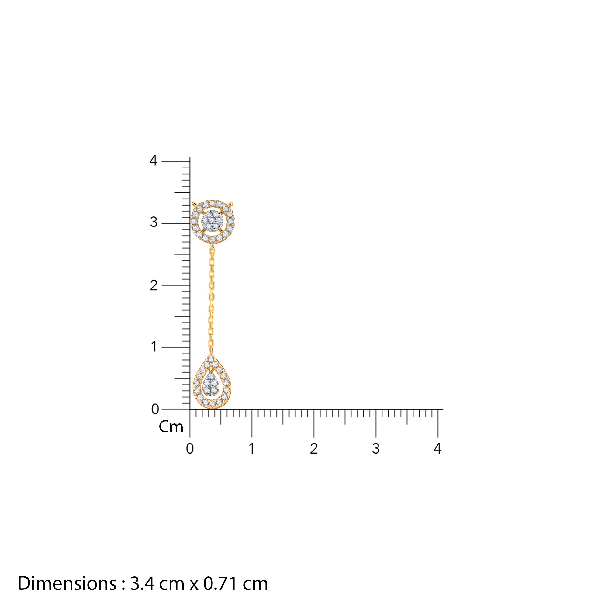 Gold Glam Drop Solitaire Diamond Necklace - view 4