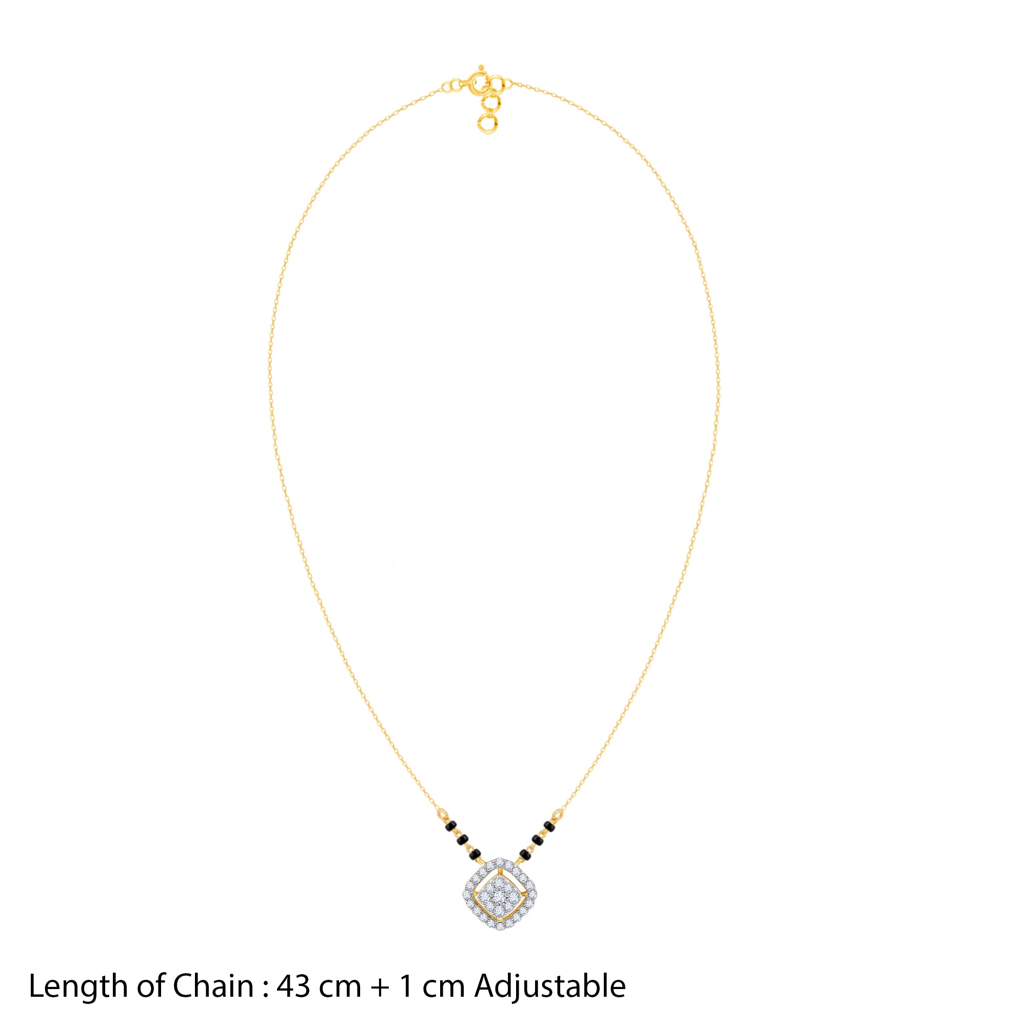 Gold Sushma Lab Grown Diamond Mangalsutra - view 5