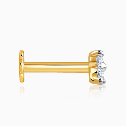 Gold Sparkle Squad Lab Grown Diamond Nose Pin