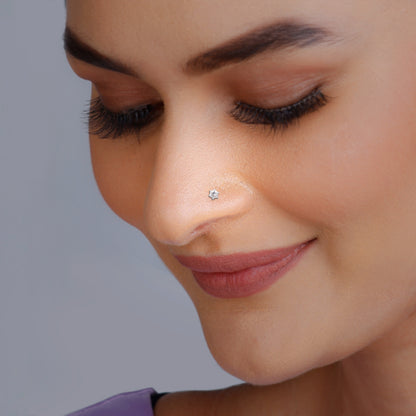 Rose Gold Dot of Delight Diamond Nose Pin