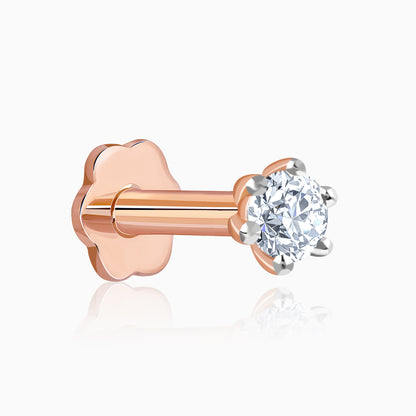Rose Gold Dot of Delight Diamond Nose Pin