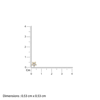 Gold Floral Charm Lab Grown Diamond Nosepin