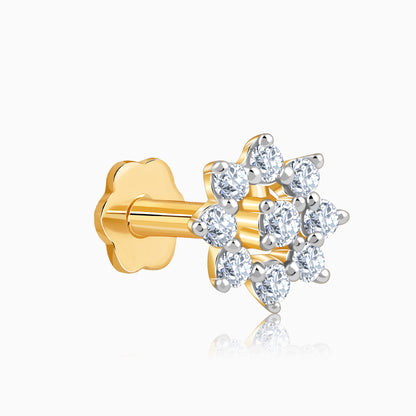 Gold Stardust Lab Grown Diamond Nose Pin