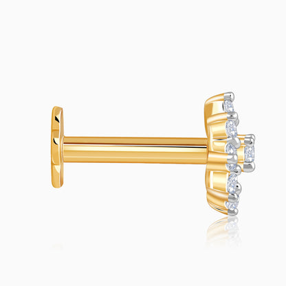 Gold Stardust Lab Grown Diamond Nose Pin