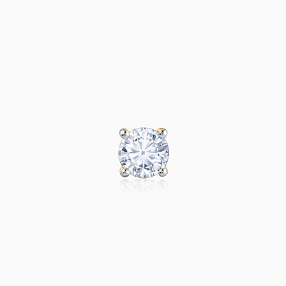 Gold Grace Solitaire Lab Grown Diamond Nosepin
