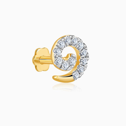 Gold Cirlia Lab Grown Diamond Nose Pin