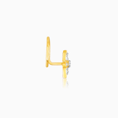 Gold Blossom Brilliance Diamond Nose Pin