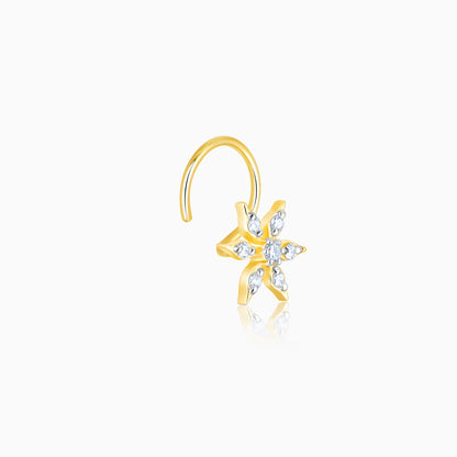 Gold Blossom Brilliance Diamond Nose Pin