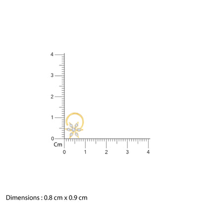 Gold Blossom Brilliance Diamond Nose Pin