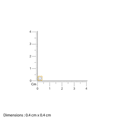 Gold Floral Lab Grown Diamond Nose Pin