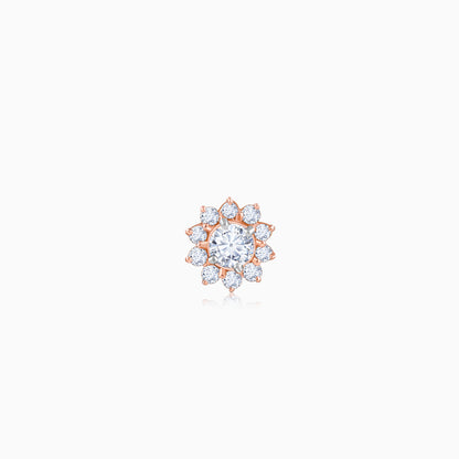 Rose Gold Sunstar Lab Grown Diamond Nose Pin