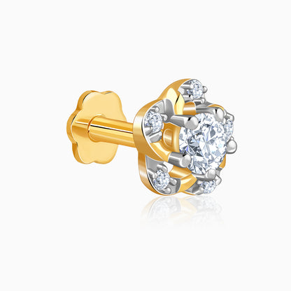 Gold Bloomlight Lab Grown Diamond Nosepin